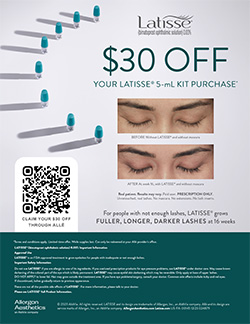 Coupon advertising money off of a Latisse purchase